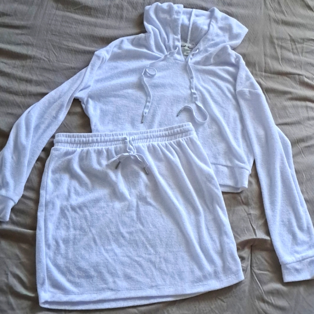 Terry cloth skirt active set